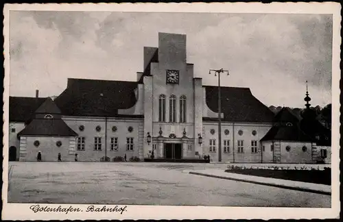 Gotenhafen (Gdingen) Gdynia (Gdiniô) Bahnhof - Pommern Pomorskie 1942