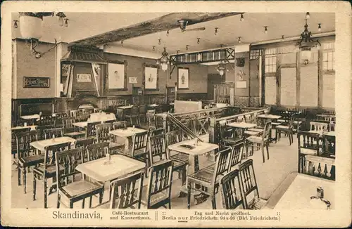Berlin Café-Restaurant. Skandinavia Gastraum, Friedrichstraße 1912