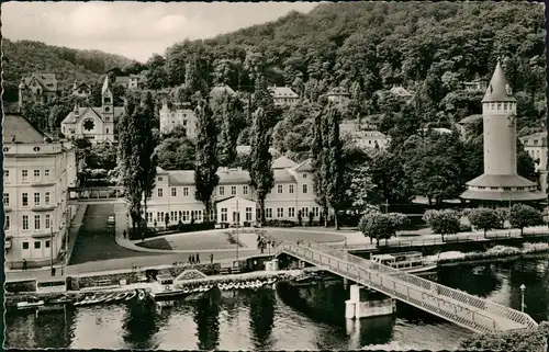 Ansichtskarte Bad Ems Kurmittelhaus und Quellenturm Kuranlagen 1954