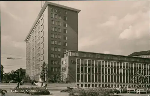 Ansichtskarte Dortmund Stadtteilansicht Partie am Stadthaus 1960