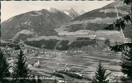 Ansichtskarte Kolbnitz Panorama-Ortsblick Ort im Mölltal Kärnten 1960