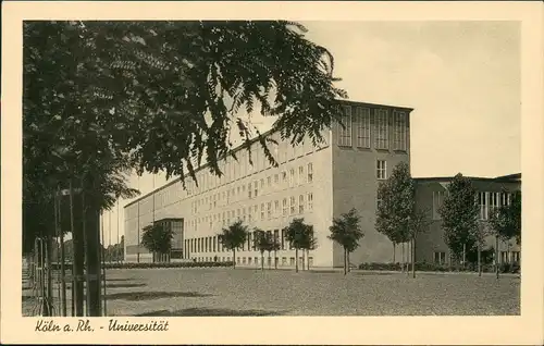 Köln Stadtansicht Partie an der Universität (Gebäude-Ansicht) 1950