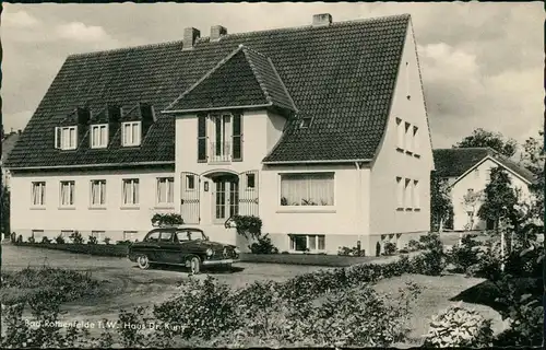 Ansichtskarte Bad Rothenfelde Haus von Dr. Kuns, Auto davor 1958