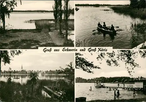 Groß Köris Gruß aus Schwerin und Groß Köris (DDR-Mehrbildkarte) 1970