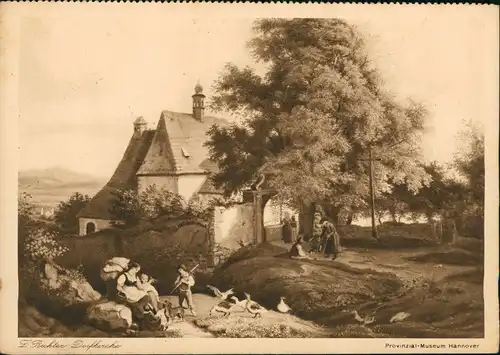 Künstlerkarte Richter Dorfkirche (Provinzial-Museum Hannover) 1940