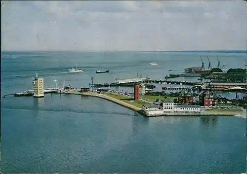 Cuxhaven Luftaufnahme Hafen u. Donner's Seepavillon Alte Liebe 1965