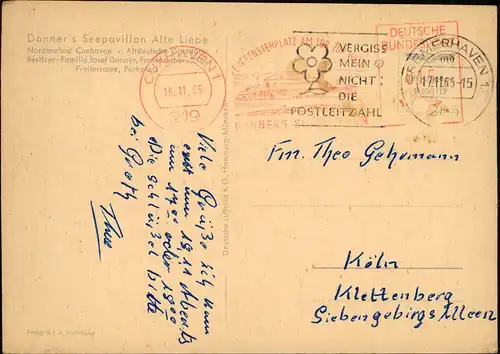 Cuxhaven Luftaufnahme Hafen u. Donner's Seepavillon Alte Liebe 1965