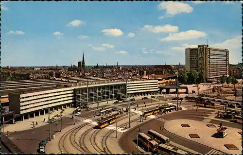 Rotterdam  Centraal Station Hauptbahnhof, Vorplatz  Tram Straßenbahn 1960