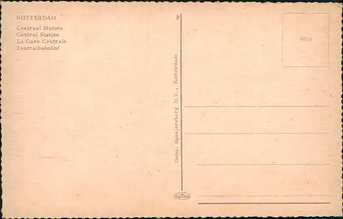 Rotterdam  Centraal Station Hauptbahnhof, Vorplatz  Tram Straßenbahn 1960
