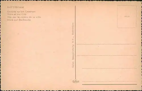 Rotterdam Rotterdam Gezicht op het Centrum View of the City  1960
