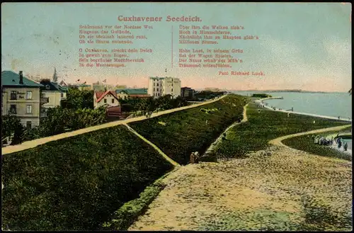 Ansichtskarte Cuxhaven Cuxhavener Seedeich. 1908