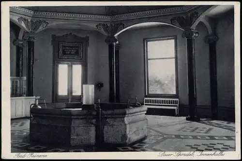 Postcard Bad Reinerz Duszniki-Zdrój Lauer Sprudel, Innenhalle. 1928