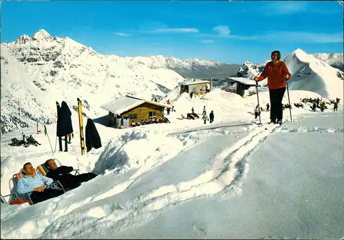Fulpmes Schlickeralm Bergstation des Sennenjöchlliftes geg. Ampferstein 1975