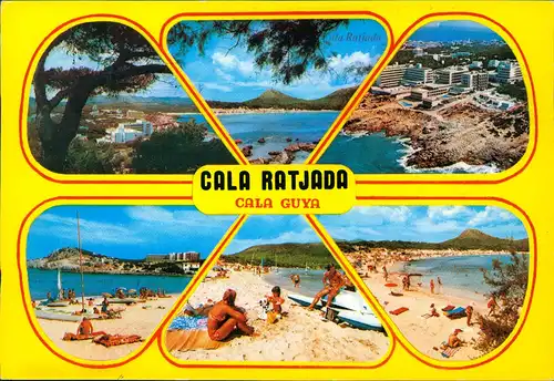 Cala Ratjada Mehrbild-AK Strände bei CALA GUYA CALA RATJADA 1989
