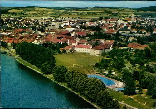 Ansichtskarte Marktheidenfeld Luftbild Totalansicht vom Flugzeug aus 1983