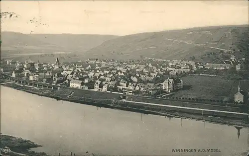 Ansichtskarte Winningen Panorama-Ansicht Mosel Blick 1910