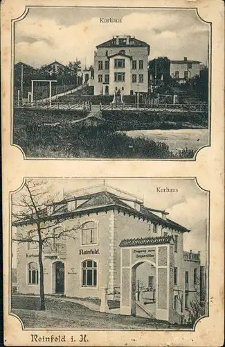 Ansichtskarte Reinfeld (Holstein) 2-Bild-Karte mit Kurhaus 1907