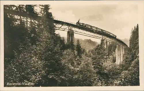 Ansichtskarte Breitnau Ravennaviadukt bei Höllsteig (Höllental) 1920