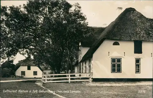 Ansichtskarte Keitum (Sylt) Geburtshaus Uwe Jens Lornsen 1931