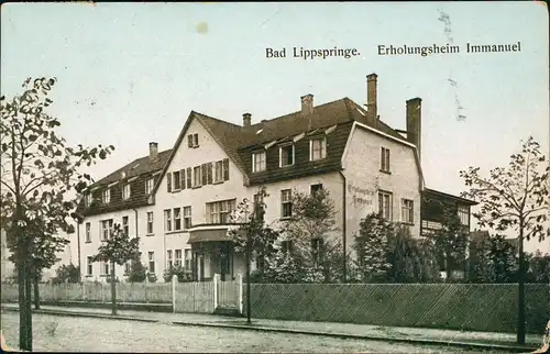 Ansichtskarte Bad Lippspringe Gebäude-Ansicht Erholungsheim Immanuel 1925