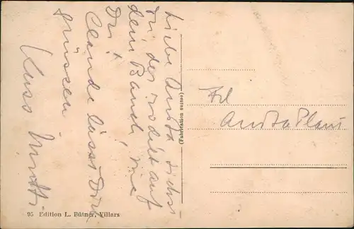 Villars-Sur-Ollon Blick auf Rodler in der Rodelbahn Le Skeleton 1910