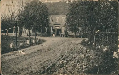 Ansichtskarte Nottuln Ortsansicht Dorfstraße mit Haus-Ansicht 1910