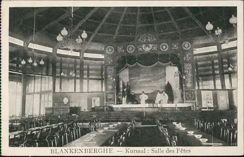 Blankenberghe Kursaal Salle des Fêtes 1915  gel. Feldpoststempel Hoogstraeten