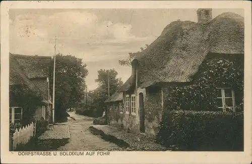 Ansichtskarte Boldixum-Wyk (Föhr) Dorfstraße 1926
