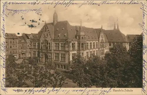 Ansichtskarte Köln Handelsschule 1927