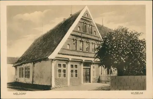 Ansichtskarte Meldorf Straßenpartie am Museum 1922