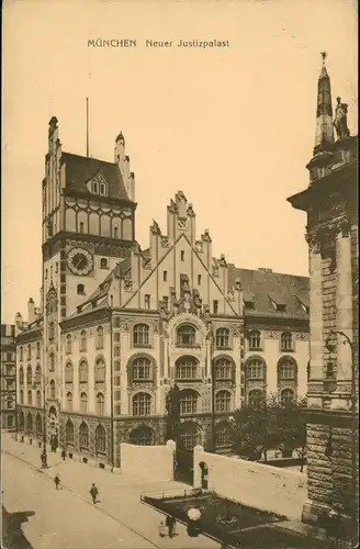 Ansichtskarte Maxvorstadt-München Neues Justizgebäude 1912