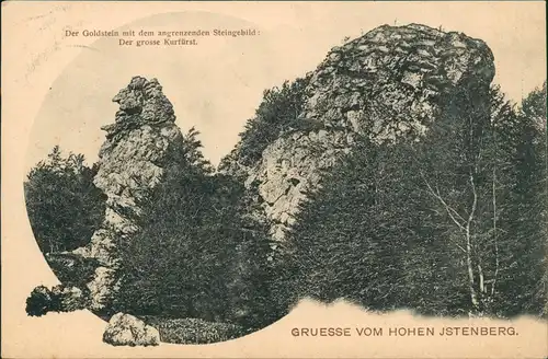 Olsberg Der Goldstein mit dem angrenzenden Steingebild: Istenberg 1908