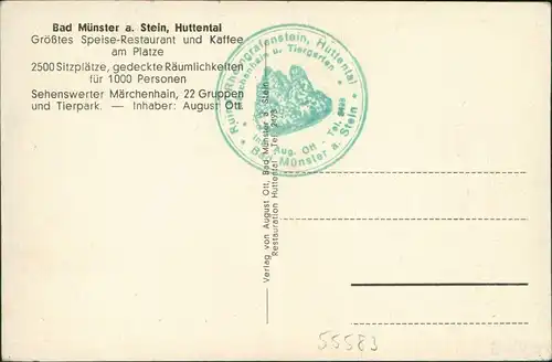 Bad Münster am Stein-Ebernburg Restaurant MB mit Umland und Innenansichten 1965