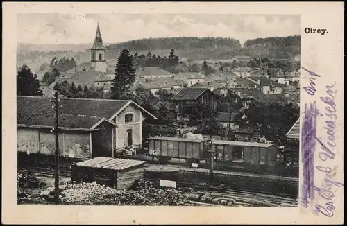 CPA Cirey-sur-Vezouze Stadt und Bahnhof 1915  gel. Feldpoststempel