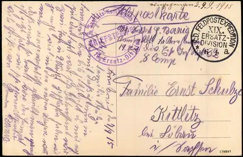 CPA Cirey-sur-Vezouze Stadt und Bahnhof 1915  gel. Feldpoststempel