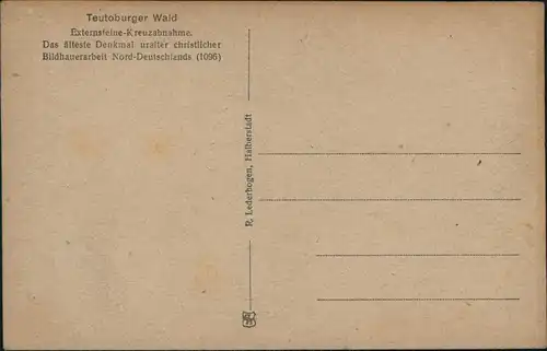 Holzhausen-Externsteine-Horn-Bad Meinberg  Kreuzabnahme Teutoburger Wald 1922