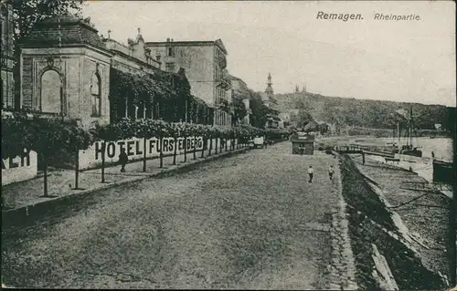 Ansichtskarte Remagen Hotel Fürstenberg am Rhein 1930
