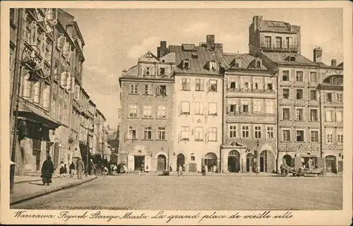 Warschau Warszawa Rynek Starego Miasta La grand place de vieille ville 1920