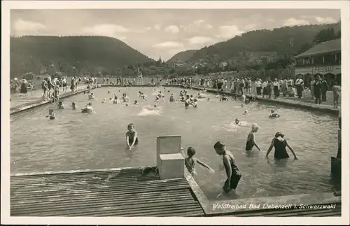 Ansichtskarte Bad Liebenzell Waldfreibad Freibad Schwimmbad 1940