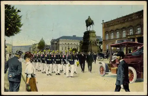 AK Berlin Wachtparade. Unter d. Linden. Berliner Leben. 1917  Feldpost