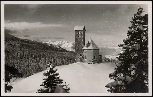 Cartoline Meran Merano Giogo di San. Vigilio bei Schneefall 1928