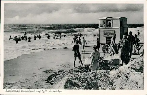 Ansichtskarte Westerland-Sylt Nordseebad Sylt Badeleben Strandleben 1962