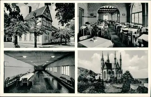 Ansichtskarte Remagen Mehrbildkarte Hotel Waldburg Bes. Wilh. Pilger 1950
