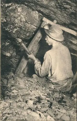 .Frankreich Frankreich Bergbau Tagebau Arbeit eines Minen-Arbeiters 1920