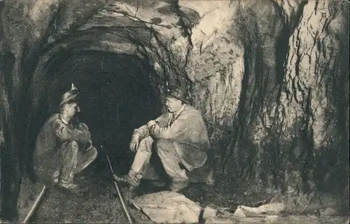 CPA .Frankreich Frankreich Bergbau Tagebau Minen-Arbeiter 1920