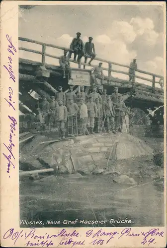 Vilosnes, 1. Weltkrieg 1917   Feldpost gelaufen (mit Feldpost Blindstempel)