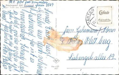 Hartenrod-Bad Endbach Panorama-Ansicht, Ort am Fuße des Schelderwaldes 1960
