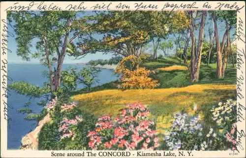 .USA United States of America Scene around The CONCORD Kiamesha Lake, N. Y. 1950