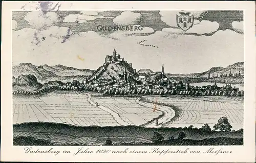 Gudensberg Panorama-Ansicht (Historische Ansicht nach Kupferstich) 1969