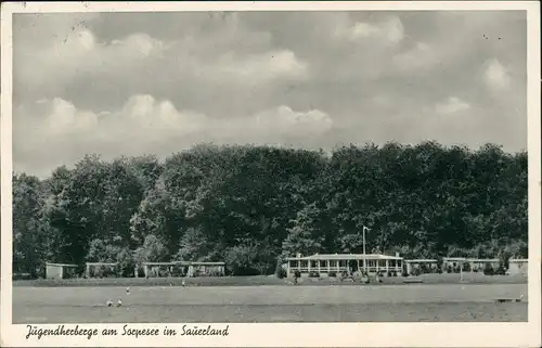 Sundern (Sauerland) Jugendherberge am Sorpesee im Sauerland 1953